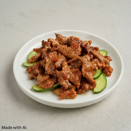 Sliced Beef in Black Pepper Sauce (黑胡椒牛肉 )